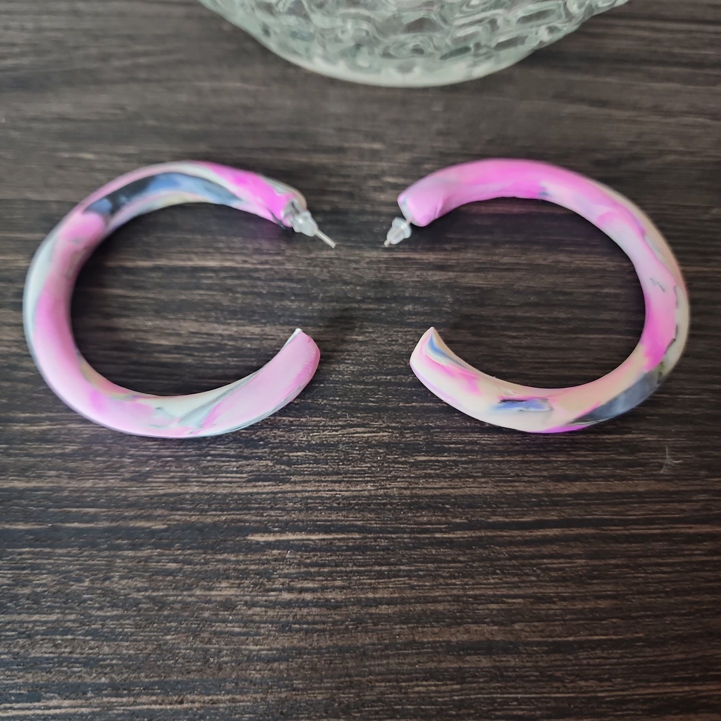 Pink Water mix hoops