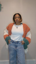 Load image into Gallery viewer, Mid length mix color Cardigan
