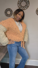 Load image into Gallery viewer, Short Crossover handknit cardigan

